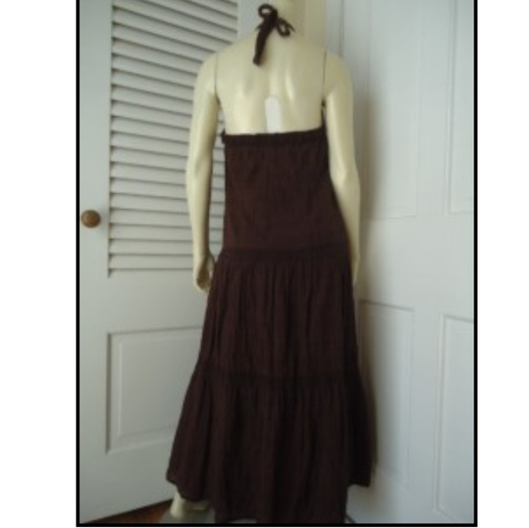 Tommy Hilfiger Maxi Halter Dress 8 Cotton Lined - Picture 4 of 7